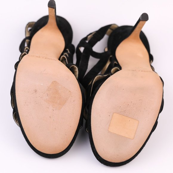 JIMMY Choo Glenys Suede Gladiator Strappy Sandals Size 7.5 - Picture 2 of 4